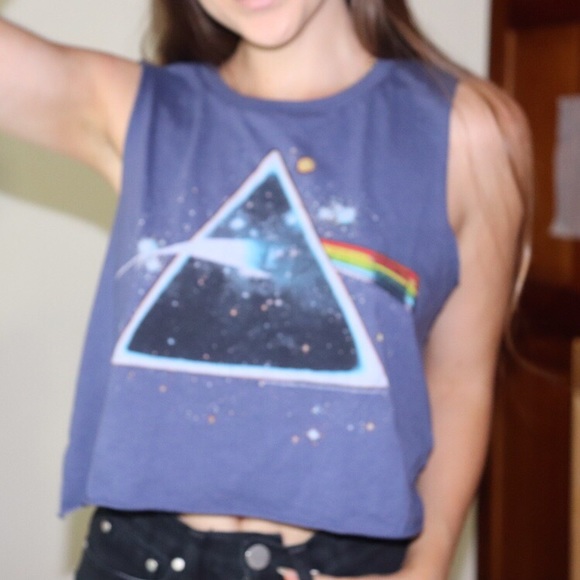 AEO Pink Floyd Crop Top Tank / Tee - Picture 3 of 6